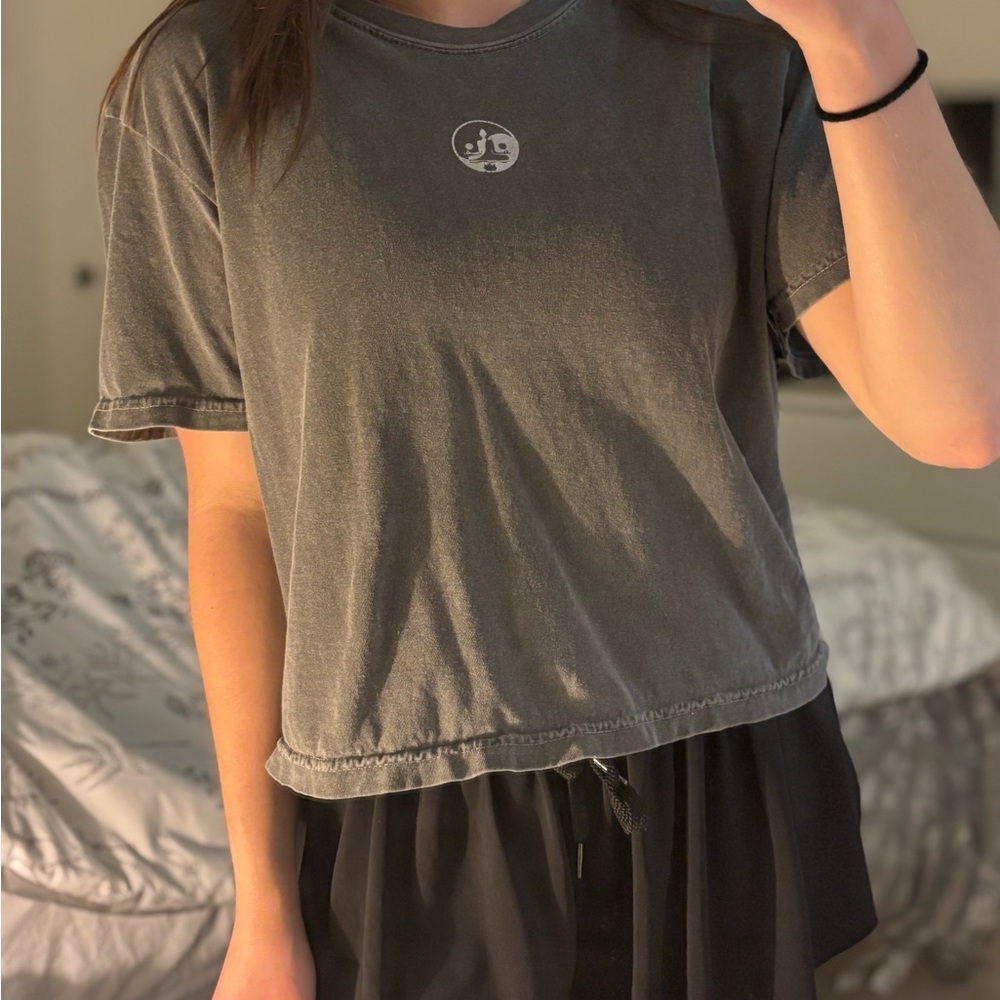 Gray Graphic Women's Top